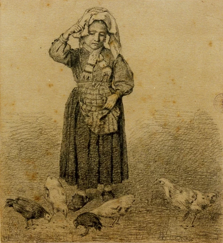 Francesco Paolo Michetti - figura femminile, Certosa di san Martino, Napoli